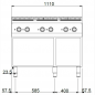 Preview: MBM Elektroherd MPQ711A - Standgerät - offen - 6 rechteckige Kochplatten