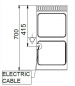 Preview: MBM Elektroherd MPQ74A - Standgerät - offen - 2 rechteckige Kochplatten