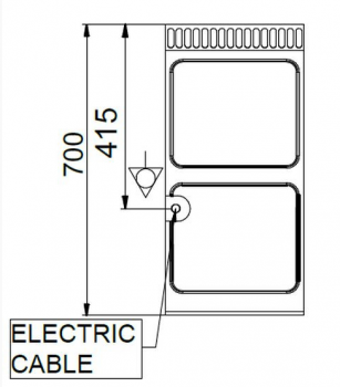 MBM Elektroherd MPQ74A - Standgerät - offen - 2 rechteckige Kochplatten