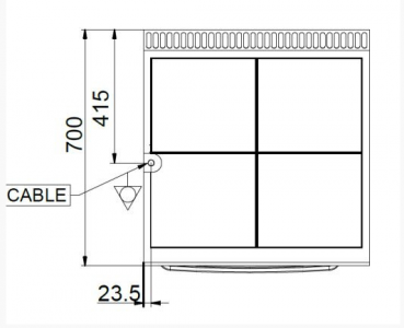 MBM Elektroherd MPQR77FE - Standgerät mit Elektrobackofen - 4 rechteckige Kochplatten