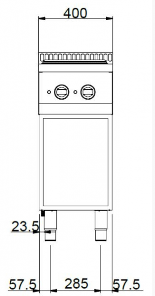 MBM Elektroherd MPQ74A - Standgerät - offen - 2 rechteckige Kochplatten