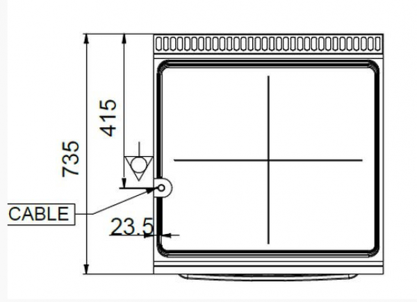MBM Glühplattenherd MTPE77A - Standgerät - offen - Elektro-Glühplatte