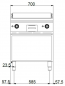Preview: MBM Gasgrillplatte MFTG77ALRC - Standgerät - offen - ½ glatte + ½ gerillte Grillfläche - verchromt