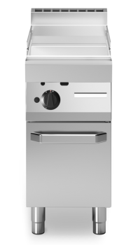 Modular Gasgrillplatte - Standgerät - geschlossen - glatte Bratfläche - verchromt