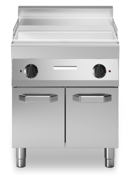 Modular Elektrogrillplatte - Standgerät - geschlossen - glatte Bratfläche - verchromt