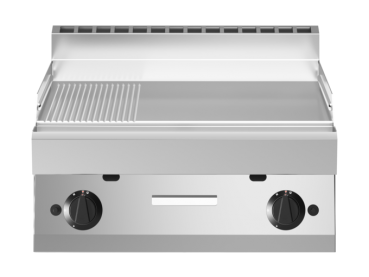 Modular Gasgrillplatte - Tischgerät - 2/3 glatte 1/3 gerillte Bratfläche