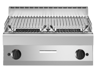 Modular Lavasteingrill - Tischgerät - Bratfläche aus Edelstahl