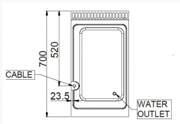 Preview: MBM Bainmarie MBME74A - Standgerät mit offenem Unterbau  - GN1/1