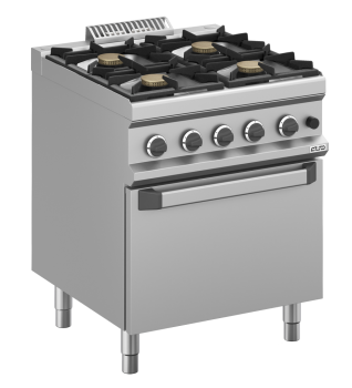 MBM Gasherd MFB77FEXL - Standgerät mit Elektrobackofen - 4 Brenner