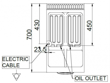 Preview: MBM Fritteuse MFRE74A2V - Standgerät - 2 Becken á 7 Liter