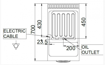 Preview: MBM Fritteuse MFRE74A - Standgerät - 1 Becken mit 13 Liter Volumen