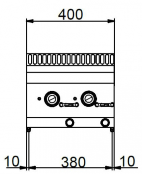 Preview: MBM Fritteuse MFRE74T2V - Tischgerät - 2 Becken à 6 Liter