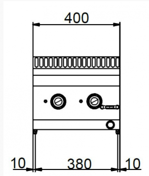 Preview: MBM Fritteuse MFRE74T - Tischgerät - 1 Becken mit 12 Liter Volumen