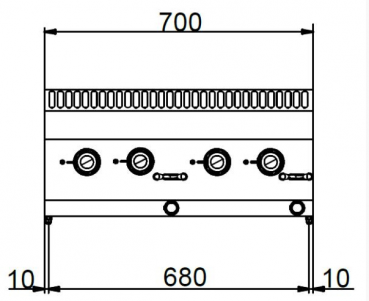 Preview: MBM Fritteuse MFRE77T - Tischerät - 2 Becken à 12 Liter