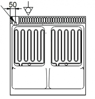Preview: MBM Fritteuse MFRE77T - Tischerät - 2 Becken à 12 Liter