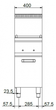 Preview: MBM Fritteuse MFRG74A2V - Standgerät - geschlossen - 2 Becken à 7 Liter