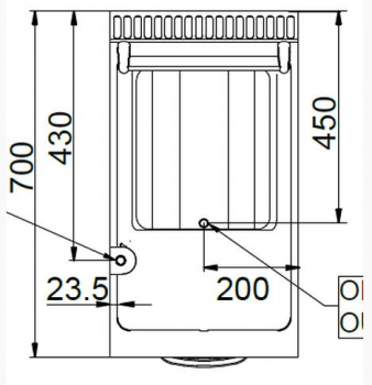 Preview: MBM Fritteuse MFRG74A - Standgerät - geschlossen - 1 Becken mit 14 Liter