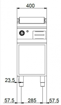 Preview: MBM Grillplatte MFTE74AL - Standgerät - offen - glatte Grillfläche