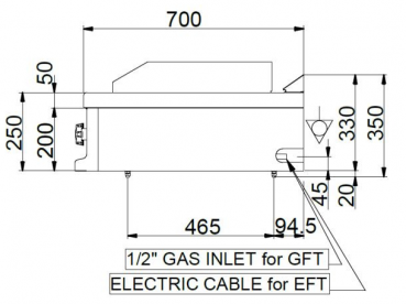 Preview: MBM Grillplatte MFTE74TL - Tischgerät - glatte Grillfläche