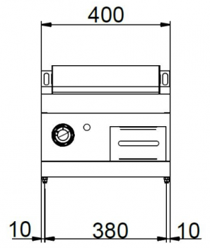 Preview: MBM Grillplatte MFTE74TL - Tischgerät - glatte Grillfläche