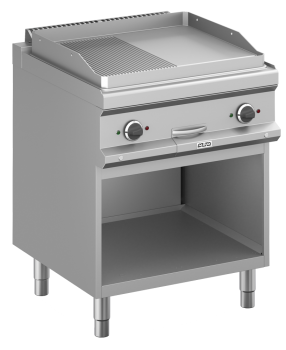 MBM Grillplatte MFTE77ALR - Standgerät -offen - ½ glatte + ½ gerillte Grillfläche