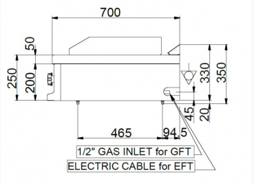 Preview: MBM Grillplatte MFTE77TL - Tischgerät - glatte Grillfläche