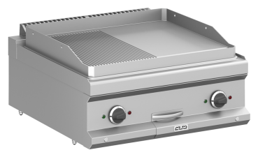 MBM Grillplatte MFTE77TLR - Tischgerät - ½ glatte + ½ gerillte Grillfläche