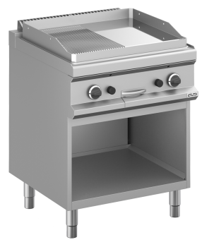 MBM Gasgrillplatte MFTG77ALR - Standgerät - offen - ½ glatte + ½ gerillte Grillfläche