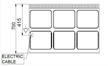 MBM Elektroherd MPQ711FE - Standgerät mit Elektrobackofen - 6 rechteckige Kochplatten