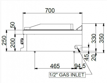 Preview: MBM Lavasteingrill MPLG74T - Tischgerät - mit Fleischrost