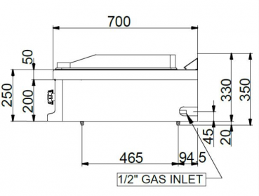 Preview: MBM Lavasteingrill MPLG78T - Tischgerät- offen - mit Fleischrost - Kopie