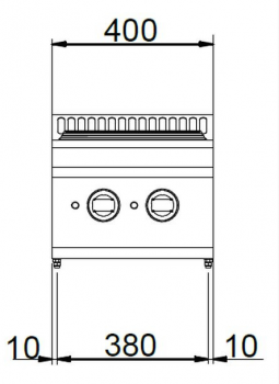 MBM Elektroherd MPQ74T - Tischgerät - 2 rechteckige Kochplatten