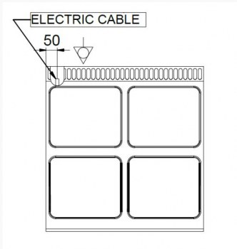 Preview: MBM Elektroherd MPQ77T - Tischgerät - 4rechteckige Kochplatten