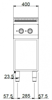 MBM Elektroherd MPQR74A - Standgerät - offenem - 2 rechteckige Kochplatten