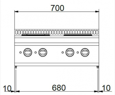MBM Elektroherd MPR77T - Tischgerät - 4 runde Kochplatten