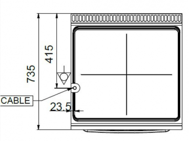 Preview: MBM Glühplattenherd MTPE77FE - Standgerät mit Elektro-Backofen - Elektro-Glühplatte