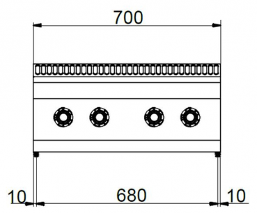 Preview: MBM Ceranherd MVC77T - Tischgerät - 4 Infrarot-Kochfelder