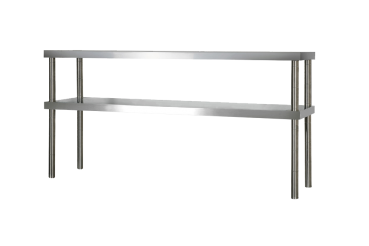 Aufsatzregal 2 Böden (BxTxH) 160x35x70 cm Chromstahl AISI 304