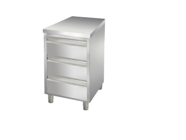 Schubladenblock 3 Schubladen 1/3 - oA AISI 430