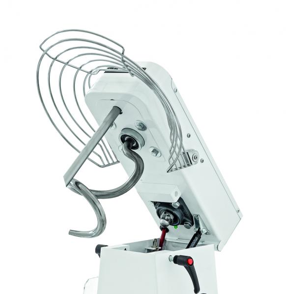 Teigmaschine - 2 Geschwindigkeiten - Kesselvolumen: 32 Liter / 25 kg Teig - aufklappbares Rührwerk