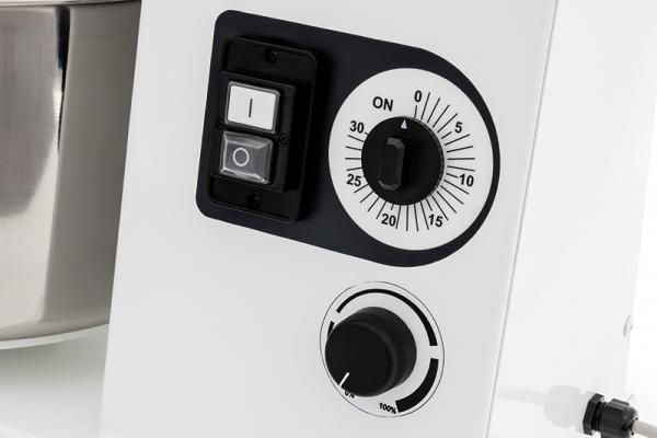 Teigmaschine- stufenlos - aufklappbar - Kesselvolumen: 48 Liter / 42 kg Teig