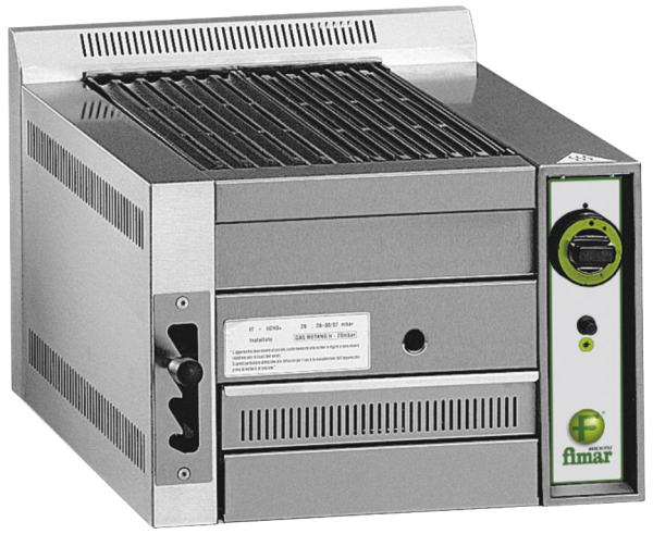 Lavasteingrill B50 - Gasbetrieben - 490 x 700 x 380 mm