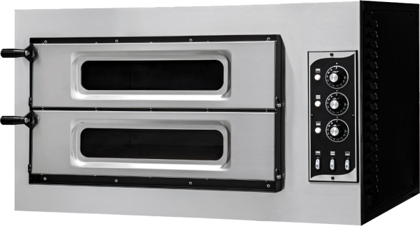 Pizzaofen Bistro2/50V - 2 Kammern mit Sichtfenster - für 4 Pizzen á 25 cm