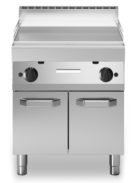 Modular Gasgrillplatte - Standgerät - geschlossen- glatte Bratfläche