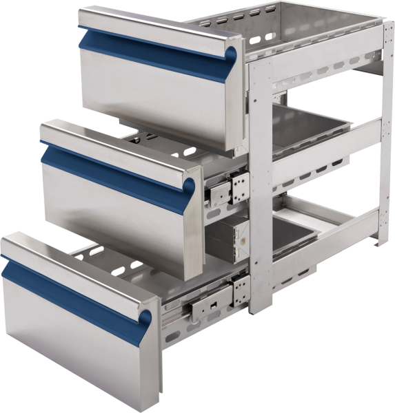 Schubladenblock 3x 1/3 (BxTxH): 43 x 62,5 x 68,5 cm