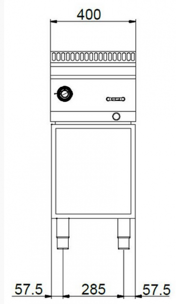 MBM Bainmarie MBME74A - Standgerät mit offenem Unterbau  - GN1/1