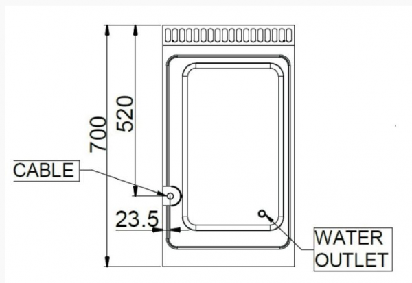 MBM Bainmarie MBME74A - Standgerät mit offenem Unterbau  - GN1/1
