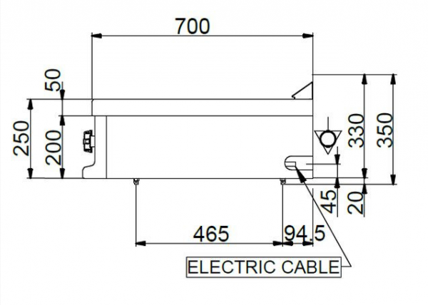 MBM Bainmarie MBME74T - Tischgerät ohne Unterbau  - GN1/1