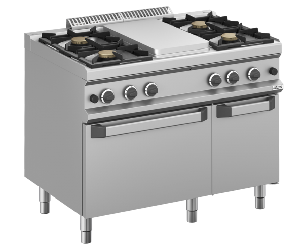MBM Gasherd MFB711MFG4XL - Standgerät mit Gasbackofen - 4 Brenner