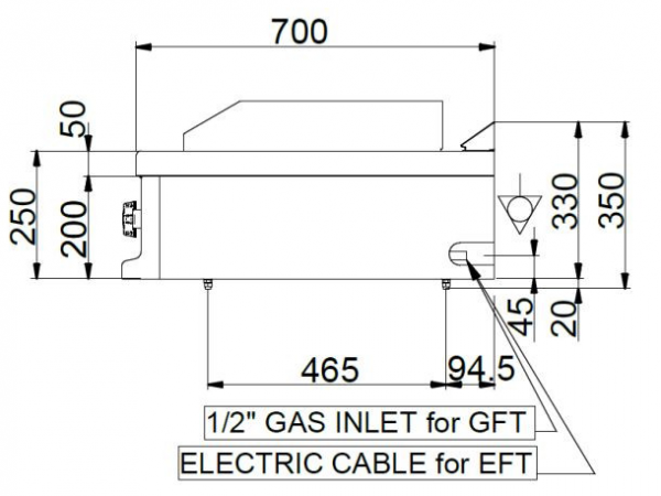MBM Grillplatte MFTE74TL - Tischgerät - glatte Grillfläche